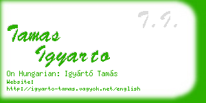 tamas igyarto business card