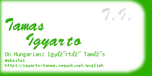 tamas igyarto business card